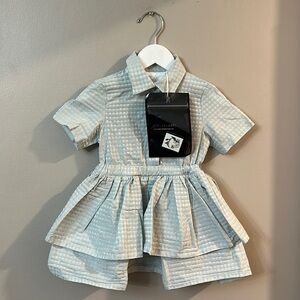 NWT Caroline Bosmans Layered Ruffle Shirt Dress